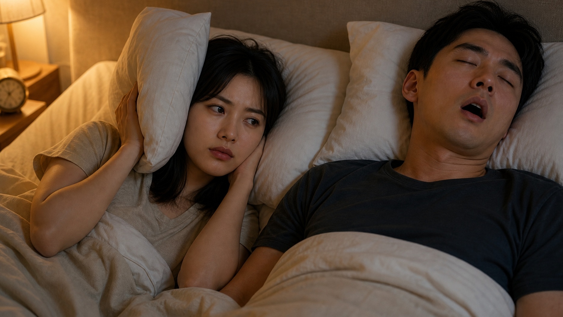 코골이로 인해 수면이 방해될 때